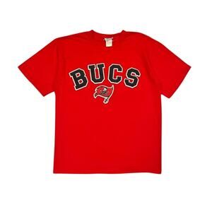★ Bucs Vintage NFL Tampa Bay Buccaneers Red T-Shirt by Lee Sport (Made in USA) ★